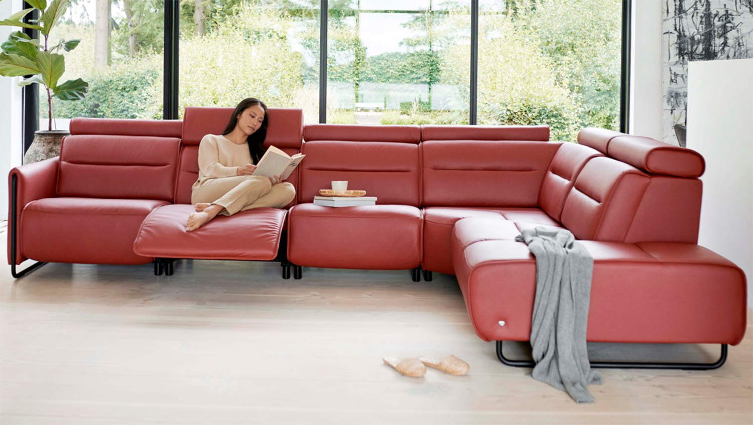 Stressless Emily Power Recline Sofa, Loveseat, Chair and Sectional