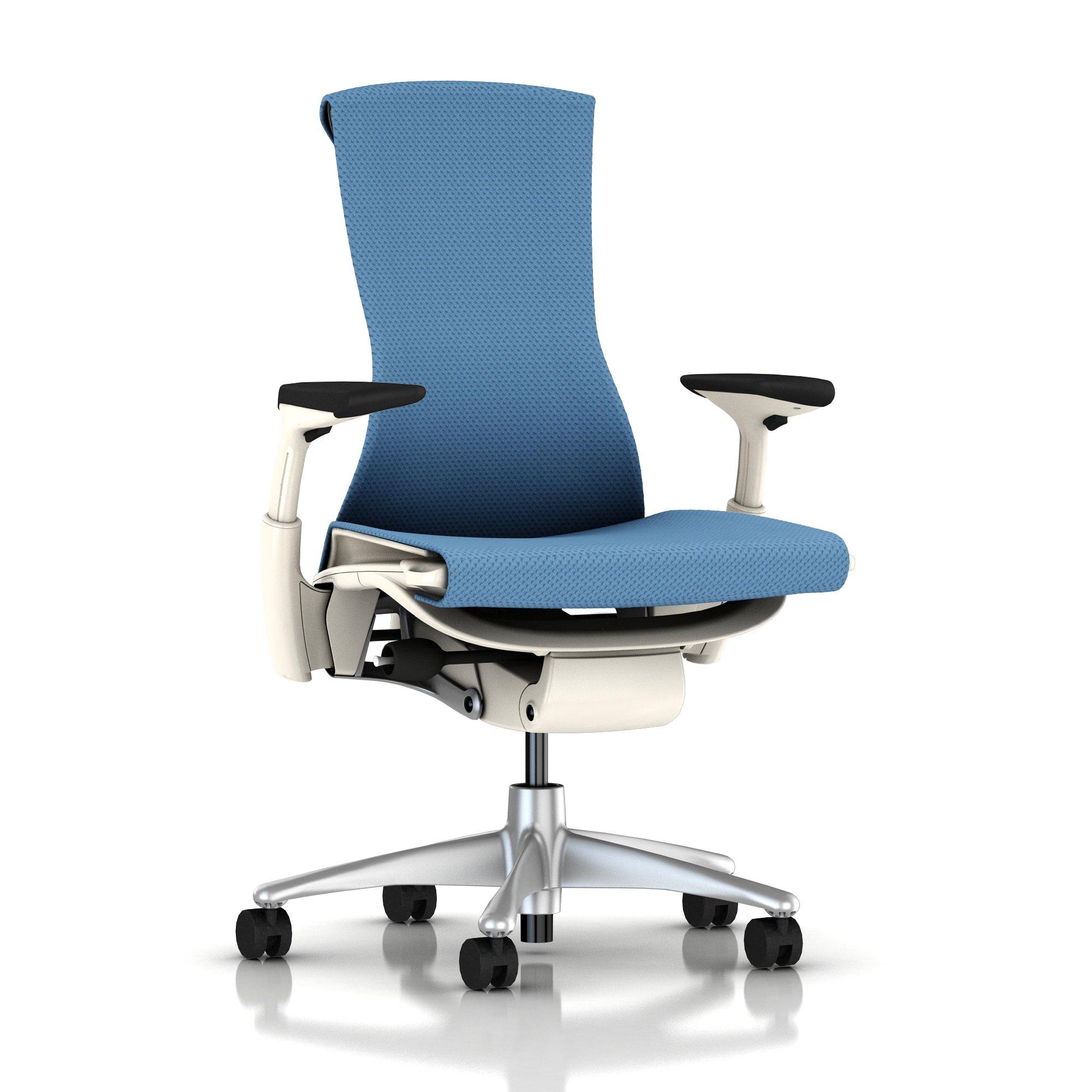 Embody Chair Blue Moon Balance Titanium with White Frame