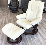 Stressless Mayfair Recliner Chairs and Ottoman