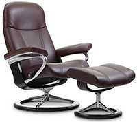 Stressless Signature Steel and Wood Base