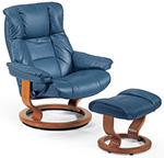 Stressless Mayfar Ergonomic Recliner Chair and Ottoman by Ekornes