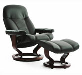 Stressless Consul Ergonomic Recliner and Ottoman by Ekornes