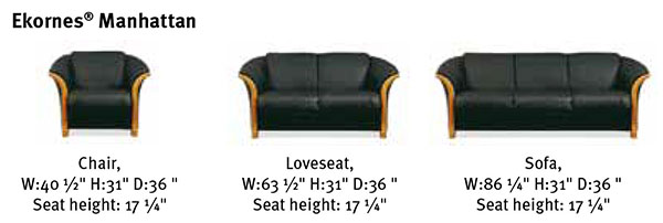 Ekornes Manhattan Sofa Dimensions