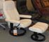 tressless Consul Medium Recliner and Ottoman - Batick Cream by Ekornes