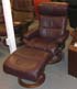 Stressless Memphis Medium Recliner and Ottoman - Royalin Amarone Leather by Ekornes